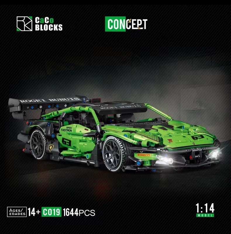 GT3 Lambo  Building Block Model Kit — 1644 Pieces