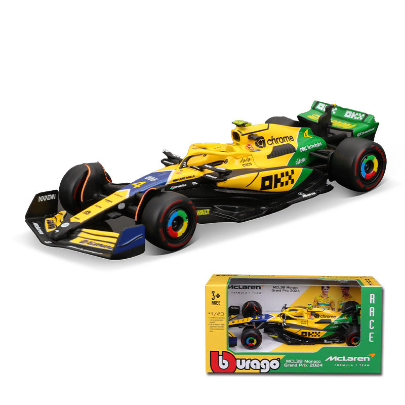 Monaco MCL38 McLaren simulation alloy car model