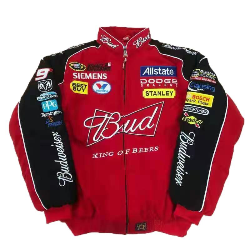 Racing Suit Casual Jacket Motorcycle Riding Motorcycle Suit Retro Full Embroidery Jacket