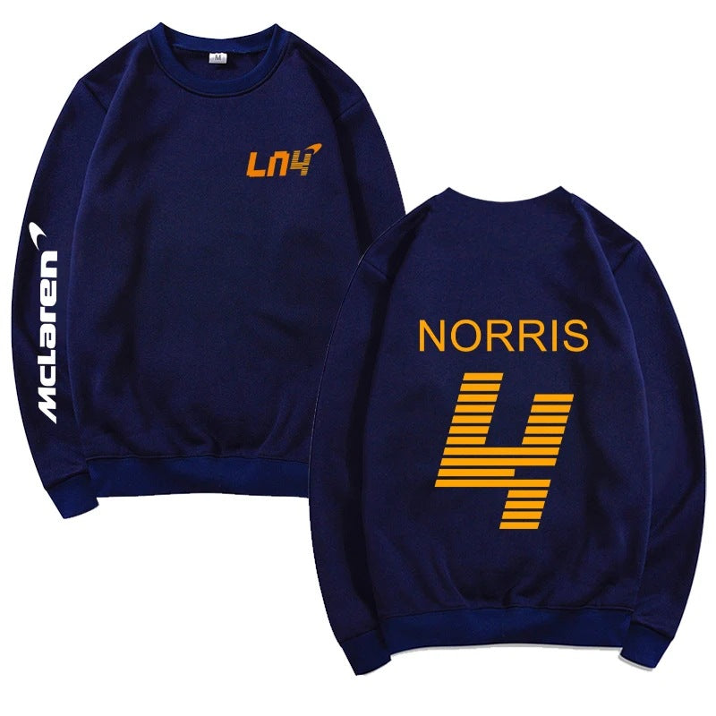 F1 Lando Norris Print Classic Basic Round Neck Sweatshirt