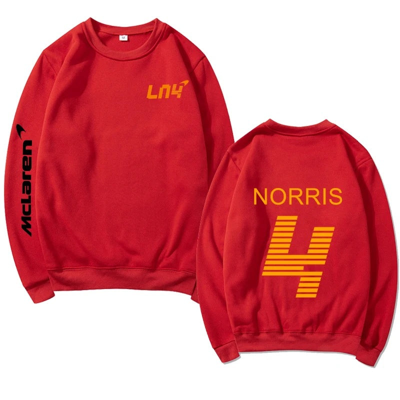 F1 Lando Norris Print Classic Basic Round Neck Sweatshirt