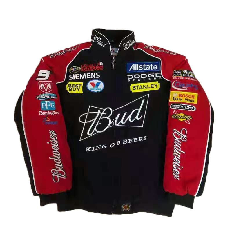Racing Suit Casual Jacket Motorcycle Riding Motorcycle Suit Retro Full Embroidery Jacket