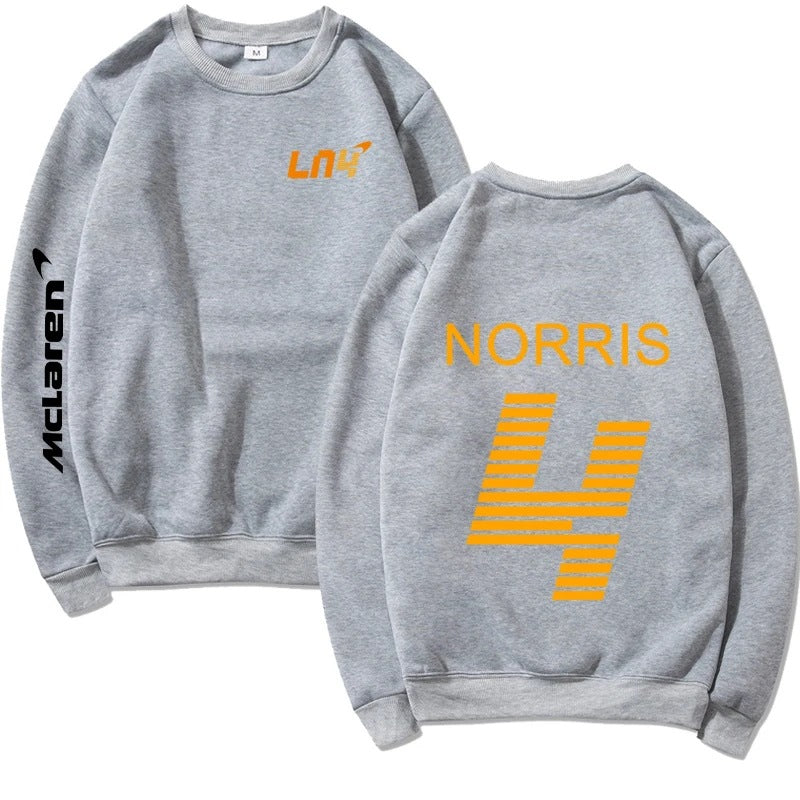 F1 Lando Norris Print Classic Basic Round Neck Sweatshirt