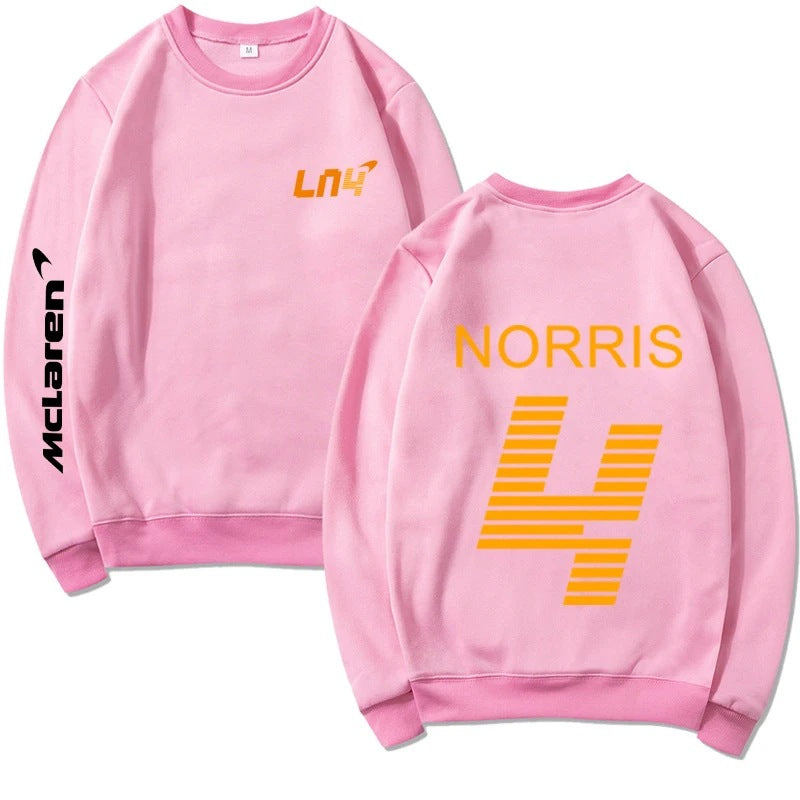 F1 Lando Norris Print Classic Basic Round Neck Sweatshirt